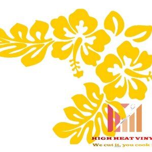 High Heat Duracoat Vinyl Stencil 10" x 12" - Hawaiian Flower styling